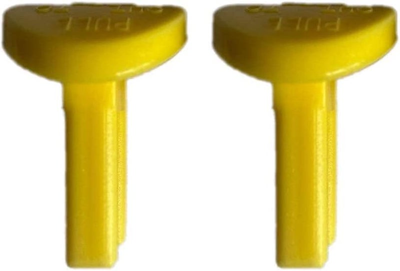 auaurly Yellow Safety Switch Key Compatible with Craftsman Radial Arm Jointer Band Drill Sears Table Saw, Sander, Band Saw, Drill Press Parts- Oval (5pcs-pack) - Image 4